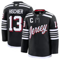 Men's New Jersey Devils #13 Nico Hischier Black 2024-25 Alternate Stitched Hockey Premium Jersey