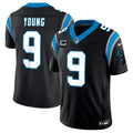 Men's Carolina Panthers #9 Bryce Young Black 2026 4-Star C Patch Vapor F.U.S.E. Limited Jersey
