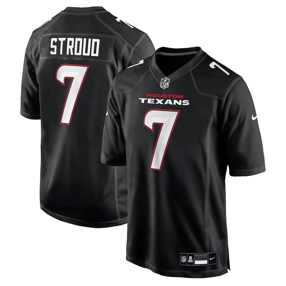 Men's Houston Texans #7 C.J. Stroud Carbon Black Fashion Jersey (Black)