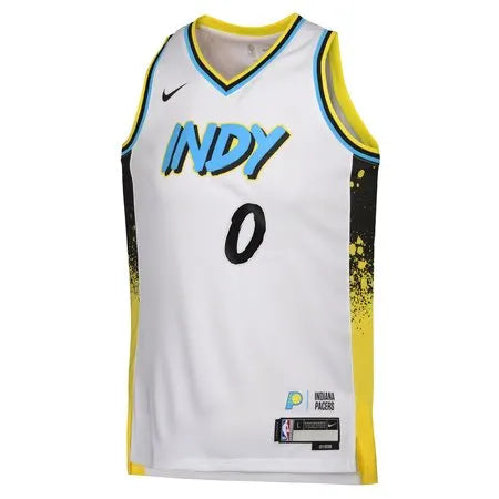 Youth Indiana Pacers Tyrese Haliburton
White 2024/25 Swingman Player Jersey - City Edition
