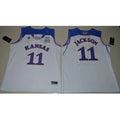 Jayhawks #11 Josh Jackson White Basketball Authentic Stitched NCAA Jersey