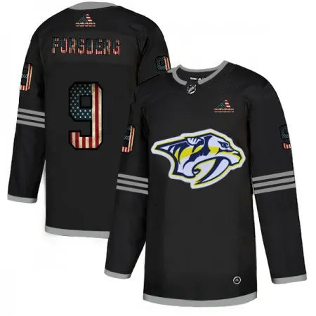 Men's
Nashville Predators #9 Filip Forsberg 2020 Grey USA Flag Stitched NHL Jersey