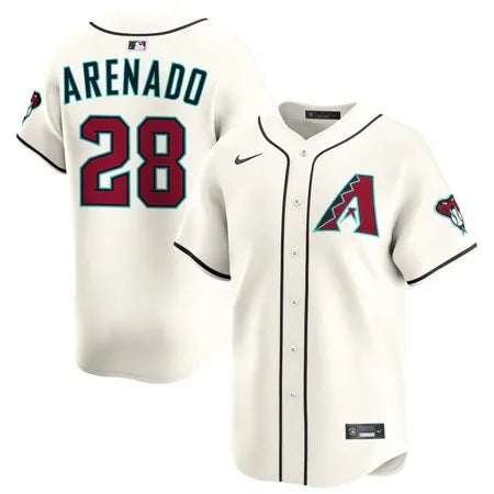 Men's Arizona Diamondbacks #28 Nolan Arenado Cream Home Limited Jersey