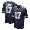Men's Dallas Cowboys #17 Brandon Aubrey Nike Navy Team Game Jersey