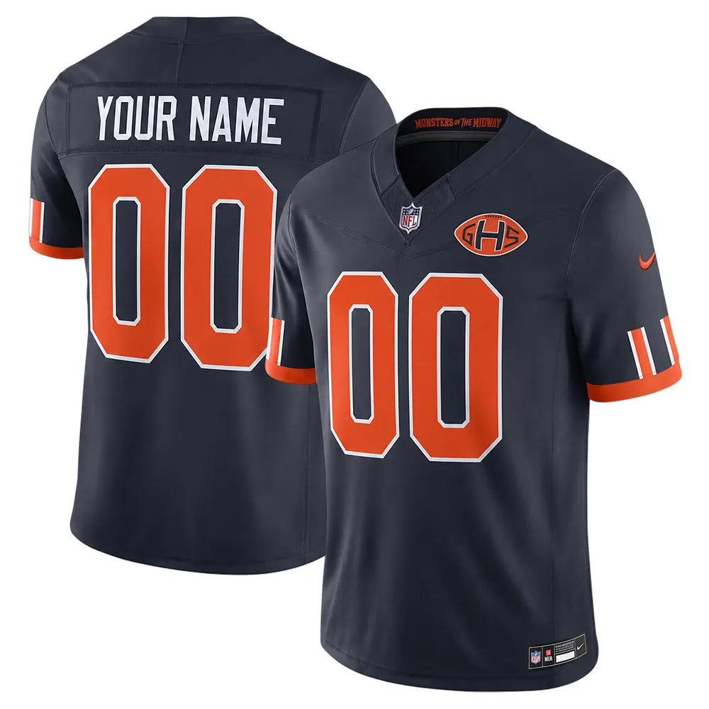 Men's Chicago Bears Navy 2026 Rivalries Collection Vapor F.U.S.E. Limited Custom Jersey