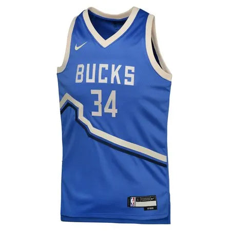 Youth Milwaukee Bucks Giannis Antetokounmpo
Royal 2024/25 Swingman Player Jersey - City Edition