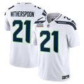 Men's Seattle Seahawks #21 Devon Witherspoon White Super Bowl LX Vapor F.U.S.E. Limited Stitched Jersey