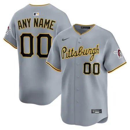 Men's Pittsburgh Pirates Nike Gray Road Limited Custom Jersey