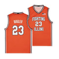 Youth Illinois Fighting Illini #23 Keaton Wagler Orange Stitched Basketball Jersey