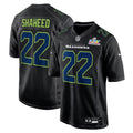 Youth Seattle Seahawks #22 Rashid Shaheed Black Super Bowl LX Patch Carbon Fashion Game Jersey