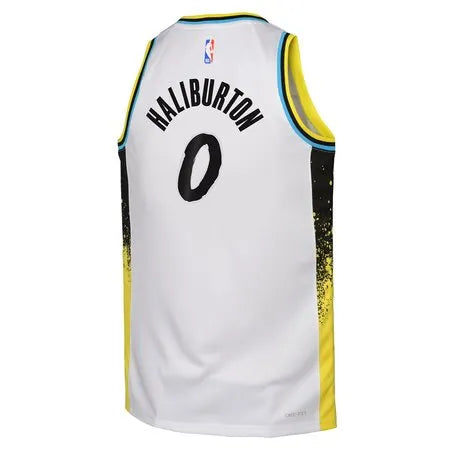 Youth Indiana Pacers Tyrese Haliburton
White 2024/25 Swingman Player Jersey - City Edition