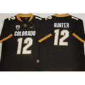 Men's Colorado Buffaloes #12 Travis Hunter Black With PAC-12 Patch Stitched Football Jersey K8PY