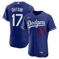 Men's Los Angeles Dodgers #17 Shohei Ohtani Blue Flex Base Stitched Baseball Jersey